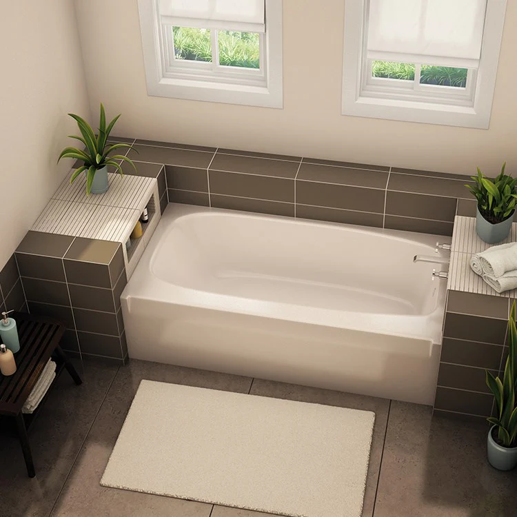 Tub 54 x 29 x 16 Inch Right Drain Outlet White AcrylX Rectangle 33 Gallons - Frankwebs