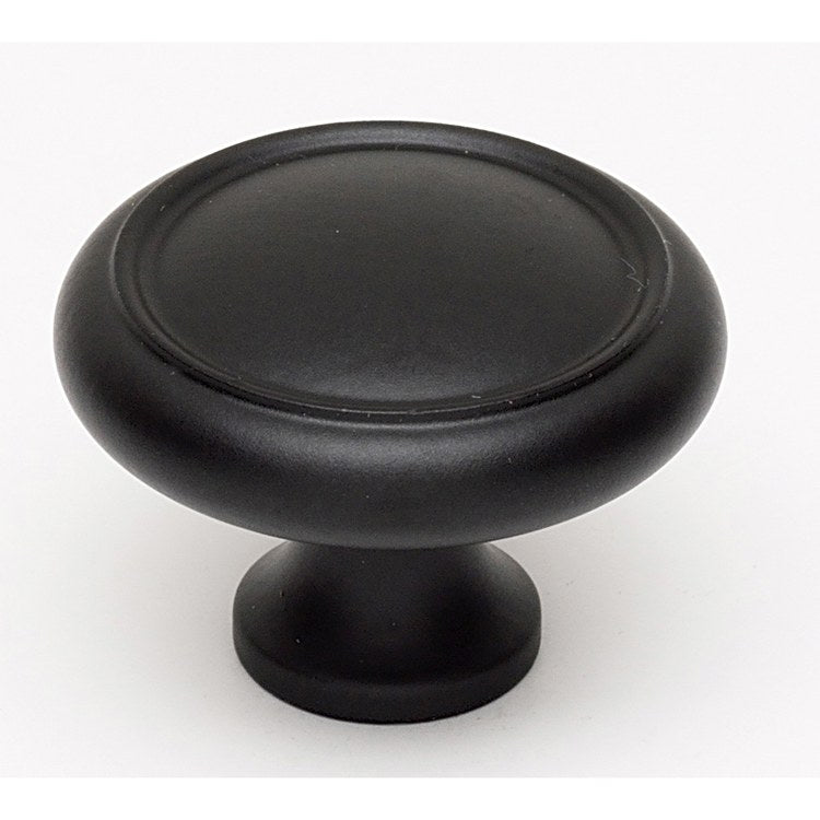 Knob V Collection Round Matte Black Brass 1-1/2 Inch 1 Inch 11/16 Inch - Frankwebs