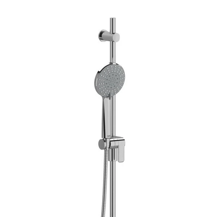 Handshower Set Round 3-Jet with Cursor Chrome 3 Function 2.0 Gallons per Minute 36 Inch Slide Bar - Frankwebs
