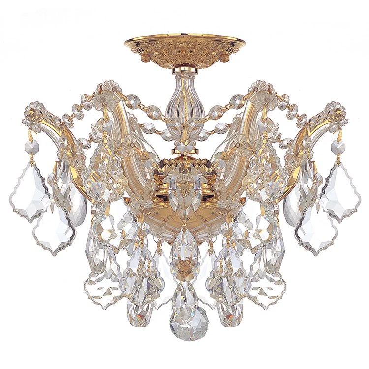 Maria Theresa Three-Light Semi-Flush Mount Ceiling Fixture - Frankwebs