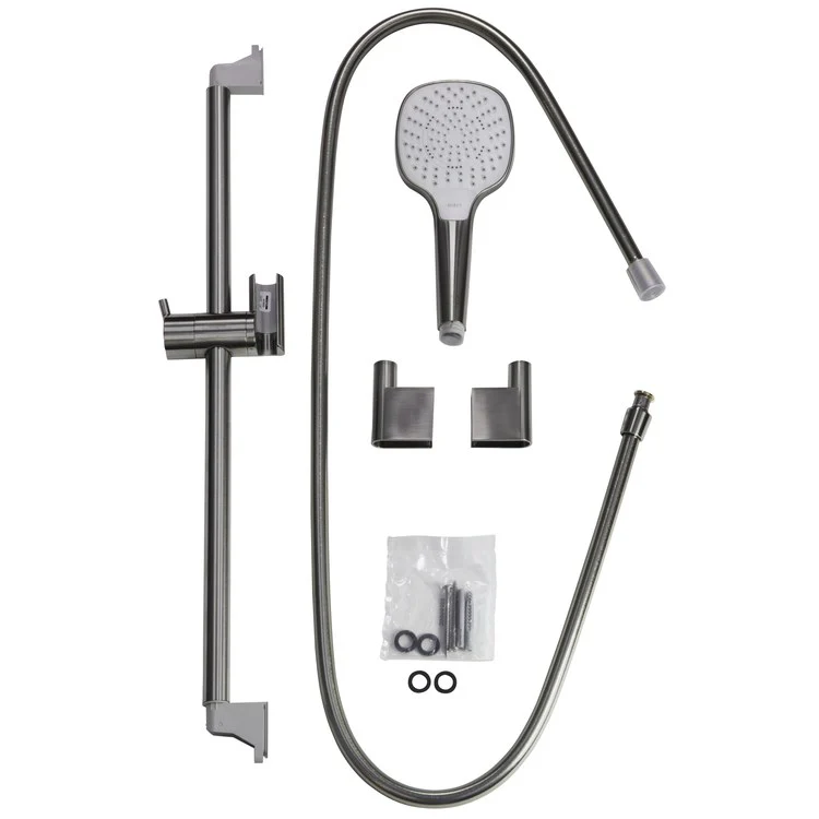 Wall Bar Croma Select E Brushed Nickel 28-1/4W Inch WaterSense Includes Multi Function Handshower Wall Bar Handshower Hose Slider - Frankwebs