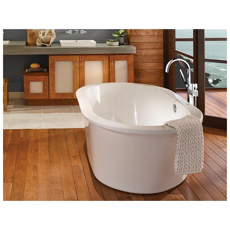 Soaking Tub New Yorker 4 65.5 x 41.5 Inch Freestanding Center White Acrylic CXL 94 Gallons 26 Inch - Frankwebs