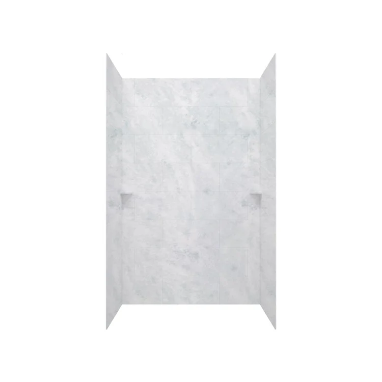Shower Wall Kit Traditional Subway Tile Glue Up 36 x 62 x 84 Inch Ice Swanstone - Frankwebs