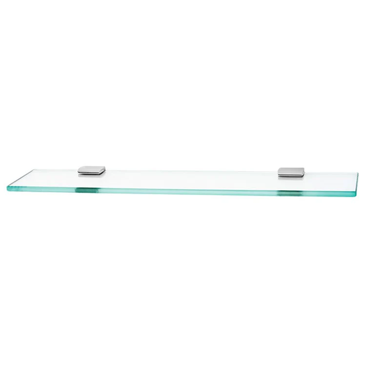 Shelf Manhattan Bath with Brackets Polished Chrome 24 Inch Brass/Glass - Frankwebs