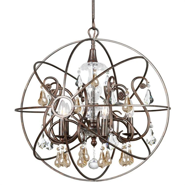 Solaris Five-Light Silver Sphere Chandelier - Frankwebs