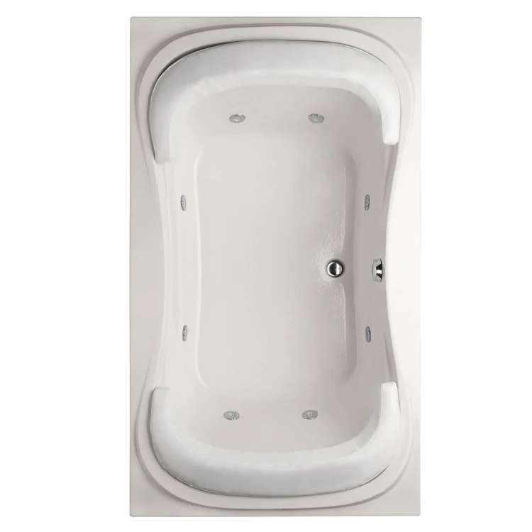 Whirlpool Tub Designer Collection Fantasy 72 x 42 x 21 Inch Drop-In Side Center Drain Bone Rectangle - Frankwebs