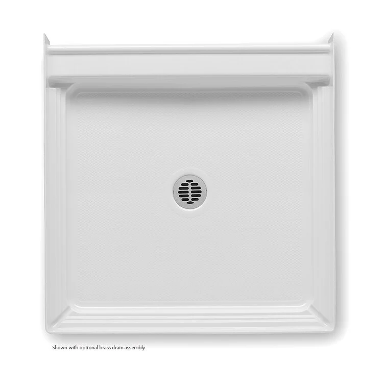 Shower Base White 36 x 36 x 6 Inch Acrylic Center Drain - Frankwebs