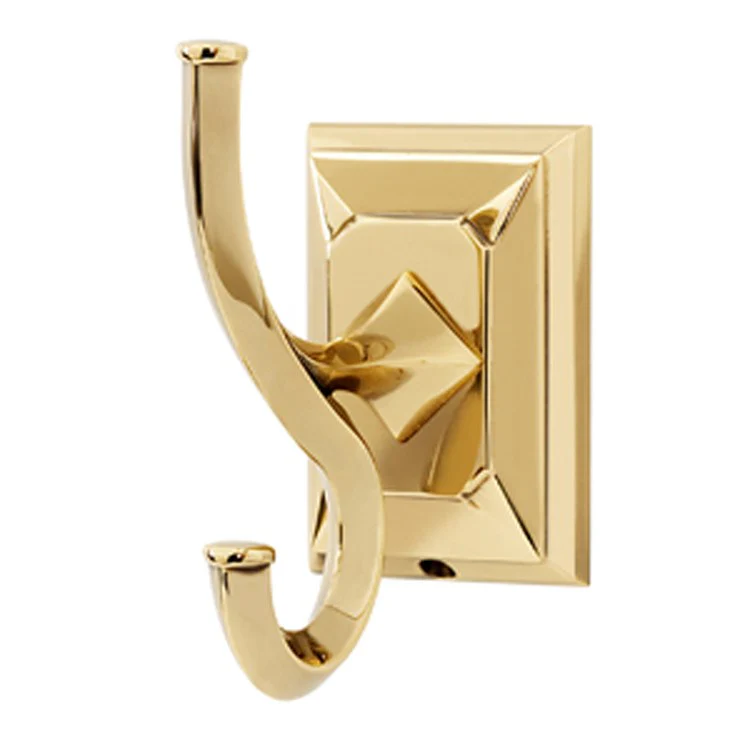 Robe Hook Geometric Bath Universal Polished Brass 4 Inch 3-1/4 Inch Wall Mount Brass - Frankwebs