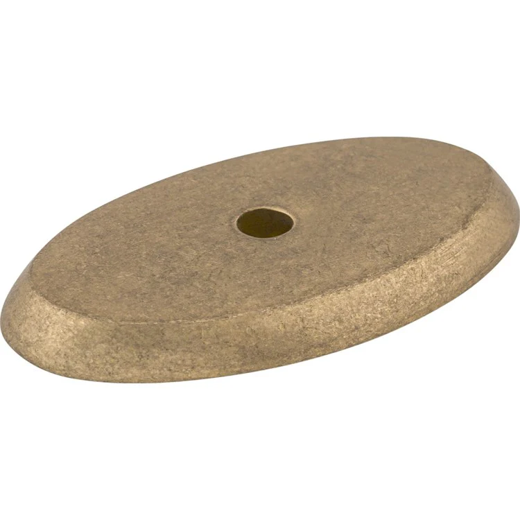 Knob Backplate Aspen Oval Light Bronze 1-3/4 Inch 1 Hole Bronze - Frankwebs