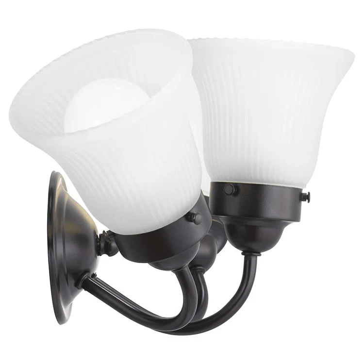 Fluted Glass Three-Light Bathroom Vanity Fixture - Frankwebs