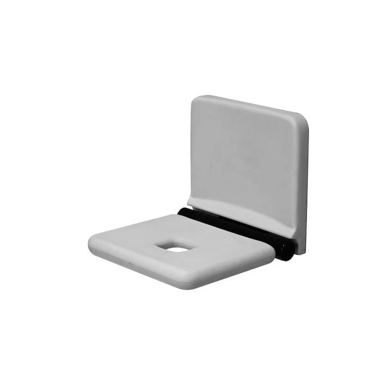 Shower Seat Fold Down Seat with Back 15-9/16 Inch Gray Stone 450 Pound Capacity - Frankwebs
