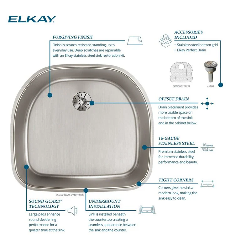 Sink Kit Lustertone Iconix Perfect Drain 23.625 x 21.25 Inch Single Bowl Luminous Satin One LKWOBG2118SS Bottom Grid One LKPD1 Perfect Drain and Strainer - Frankwebs