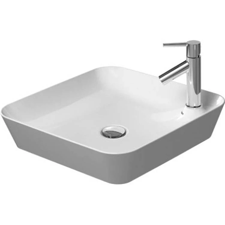 Lavatory Sink Cape Cod Above Counter Less Overflow 18-1/8 x 18-1/8 Inch Square White 1 Hole - Frankwebs