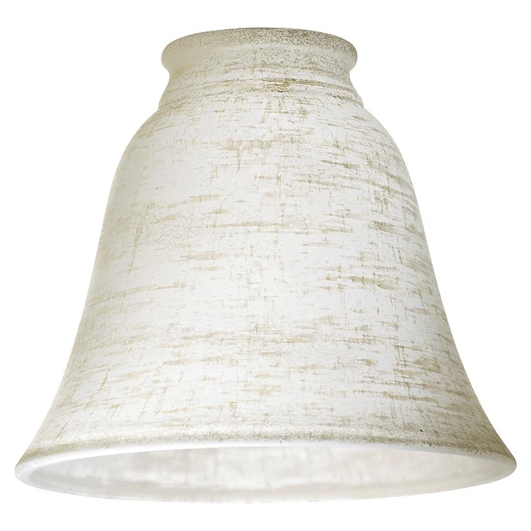 Replacement White Linen Glass Bell Shade with 2.25