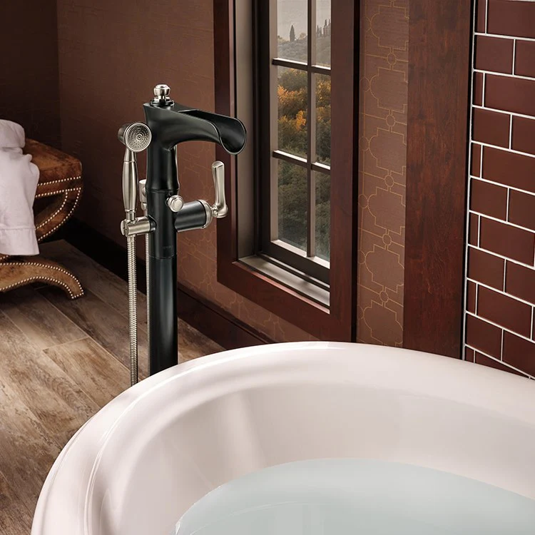 Rook Single Handle Freestanding Tub Filler with Handshower - Frankwebs