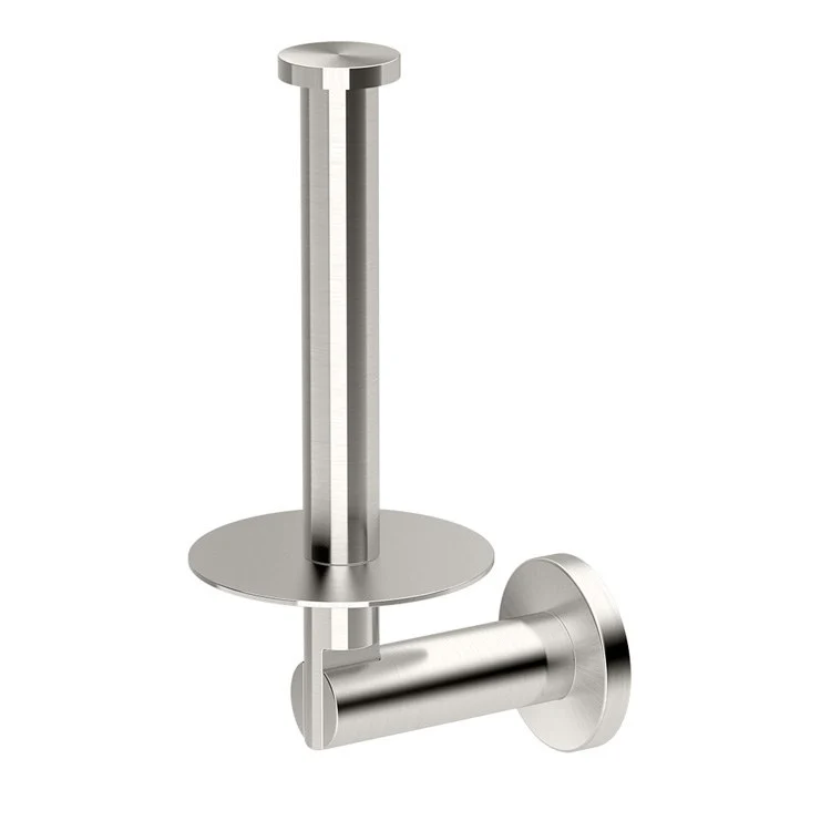 Toilet Paper Holder Channel Vertical Single Post Chrome Metal Wall Mount - Frankwebs