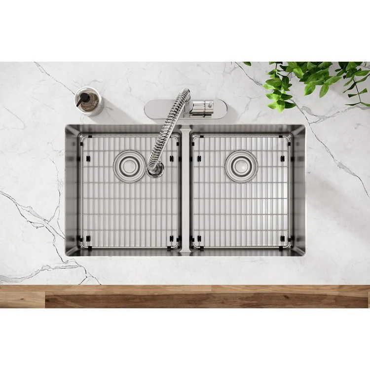 Sink Grid Crosstown Bottom Grid 13.5 x 15.5 Inch Polished Stainless Steel - Frankwebs