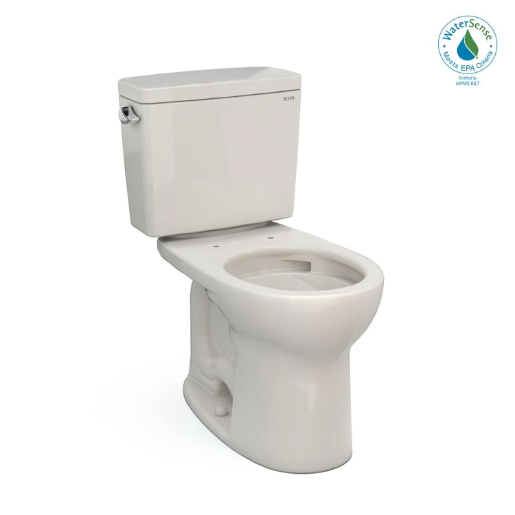 Toilet Drake 2 Pieces Universal Height Cotton Round Front ADA 30-1/8 Inch 1.28 Gallons per Flush Left Hand Chrome Less Seat - Frankwebs
