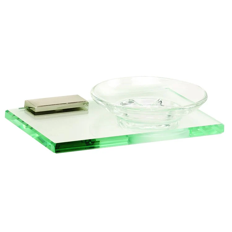 Soap Dish Arch Bath Polished Nickel Concealed Wall Mount Glass 4-5/8 x 6-3/4 Inch - Frankwebs