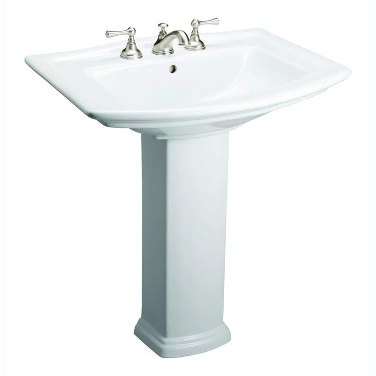 Pedestal Lavatory Washington 650 Widespread White Rectangular - Frankwebs