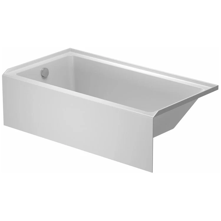 Tub No.1 60 x 32 Inch Alcove with Integrated Front Panel Left Hand White cUPC Listed ADA Acrylic - Frankwebs