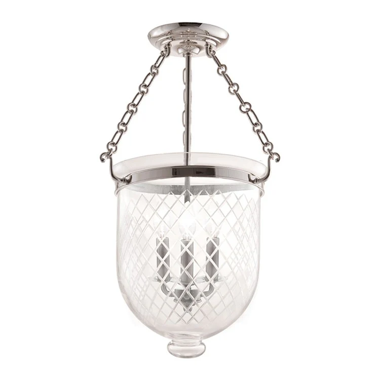 Hampton Three-Light Semi-Flush Mount Ceiling Fixture - Frankwebs