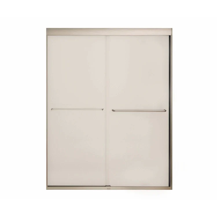 Shower Door Kameleon Sliding 55-59L x 71H Inch Brushed Nickel Frosted 1/4 Inch 55-59x71 Inch - Frankwebs