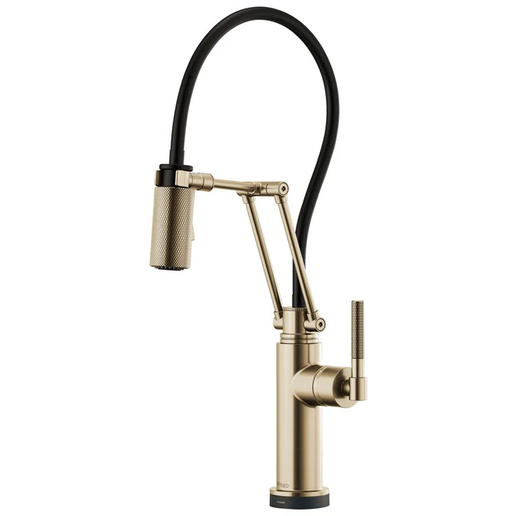 Kitchen Faucet Litze SmartTouch Technology with Semi-Flexible Hose 1 Knurled Lever ADA Brilliance Stainless 1.8 Gallons per Minute - Frankwebs