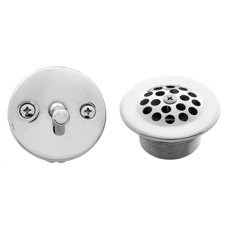 Drain Kit Satin Nickel Brass Includes Trip Lever Faceplate & Grid Strainer with 1-1/2 Inch Coarse Thread Body - Frankwebs