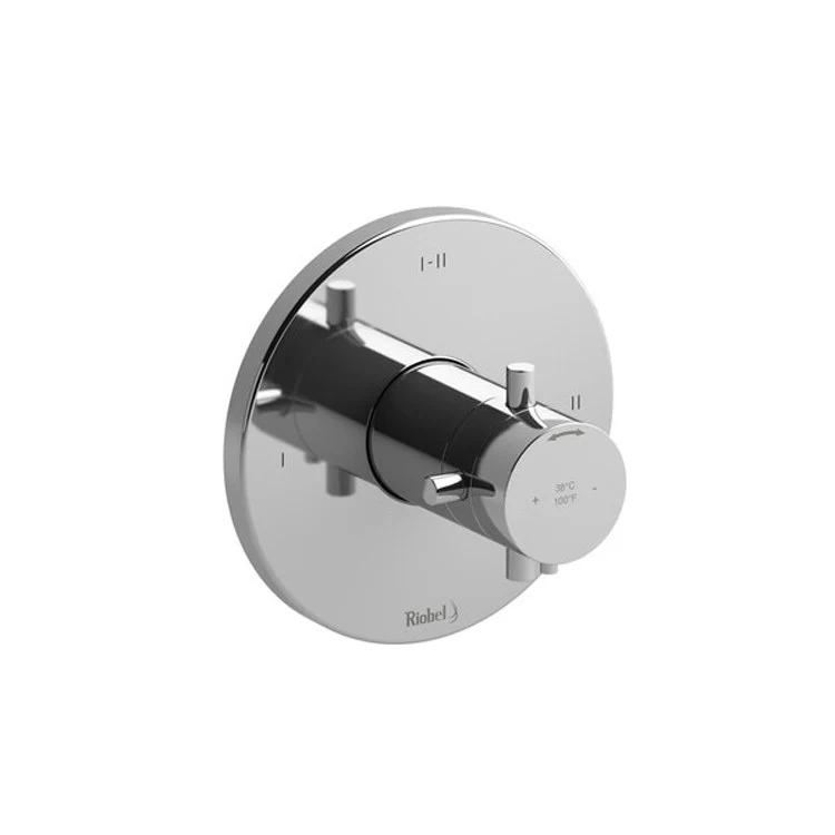 Thermostatic and Pressure Balance Valve Trim Pallace 1/2 Inch Round 2-Way 3 Function 1 Cross Chrome - Frankwebs