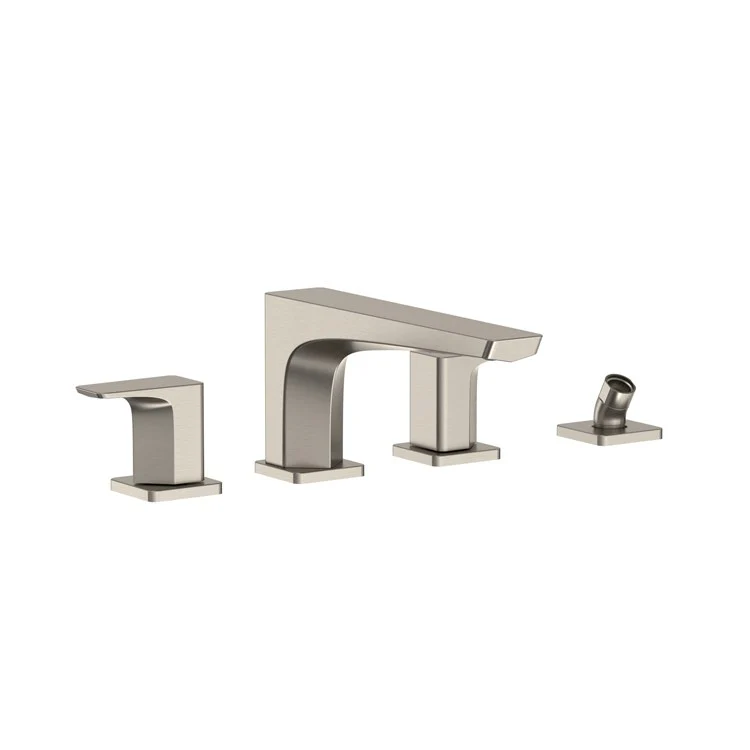 Roman Tub Trim GE Deck Mount with Handshower Outlet 2 Lever Polished Chrome ADA 4 Hole - Frankwebs