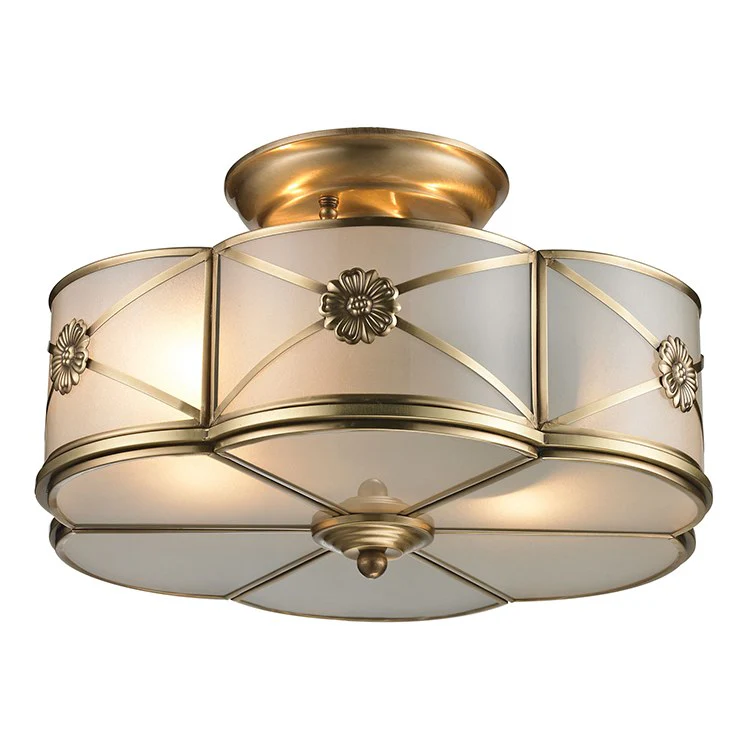 Preston Two-Light Semi-Flush Mount Ceiling Fixture - Frankwebs