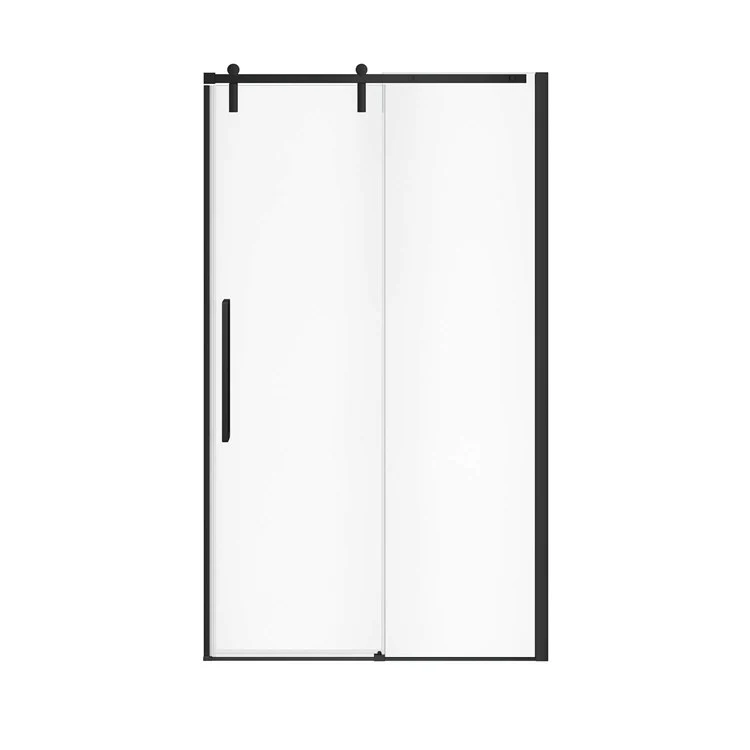 Return Panel Nebula Tempered Glass 46-1/2 x 78-3/4 Inch Brushed Nickel - Frankwebs