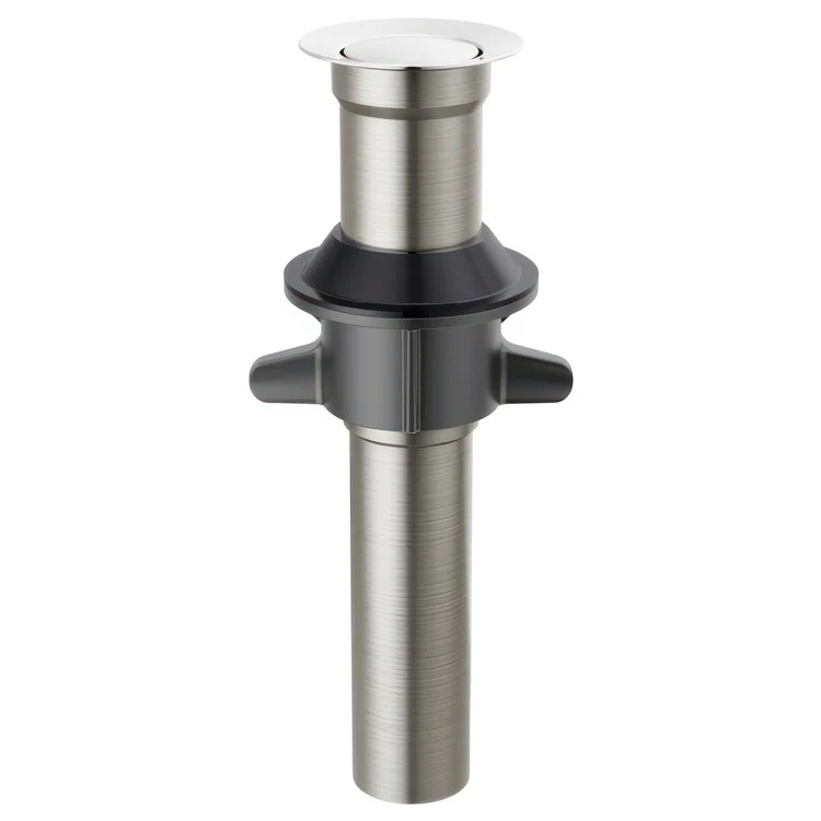 Pop-Up Drain Metal Push less Overflow 7-15/16 Inch Chrome Metal for Sinks less Overflow - Frankwebs