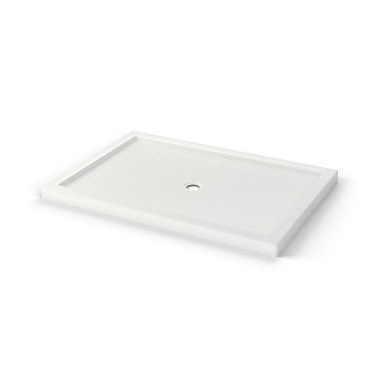 Shower Base B3 Alcove Stabili-T Round Drain White 60 x 42 Inch Acrylic - Frankwebs