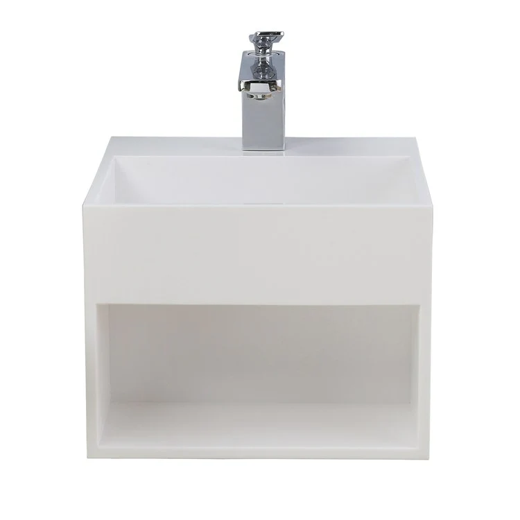 Lavatory Sink Sanders Wall Hung 13 Inch Square White Gloss - Frankwebs