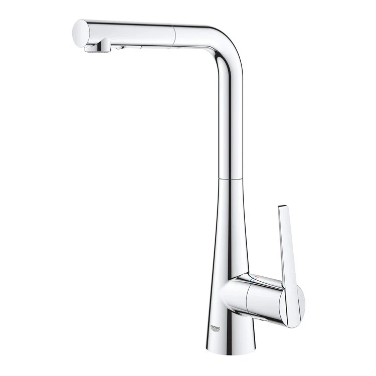 Zedra/Ladylux Single Handle Pull-Out Kitchen Faucet with Dual-Function Spray Head - Frankwebs