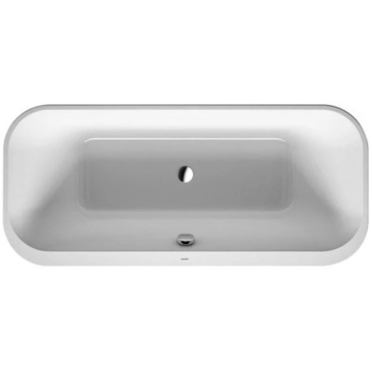 Freestanding Tub Happy D.2 Plus 70-7/8 x 31-1/2 Inch with 2 Backrest Slopes White Center Drain Rectangle - Frankwebs
