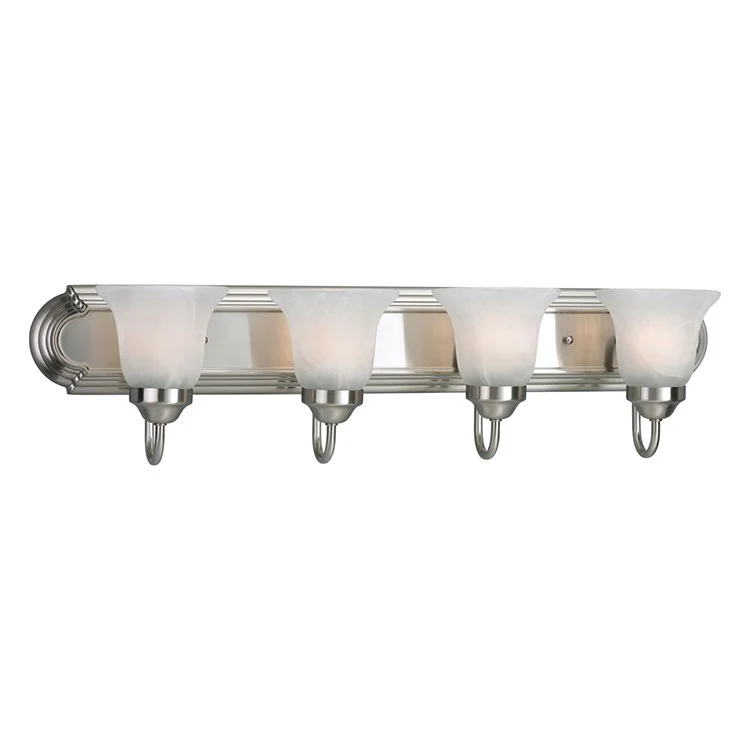 Alabaster Glass Four-Light Bath Lighting Fixture - Frankwebs