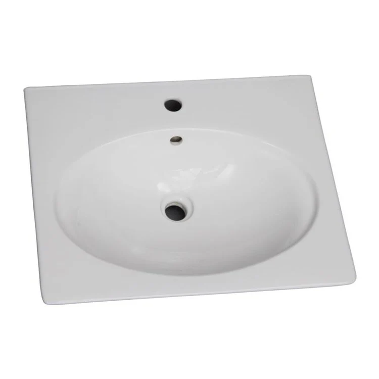 Pedestal Top Opulence Hers 22-7/8 Inch White Vitreous China Rectangle - Frankwebs