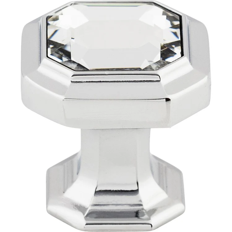 Knob Chareau Crystal Polished Chrome Zinc Alloy 1-1/8 Inch - Frankwebs