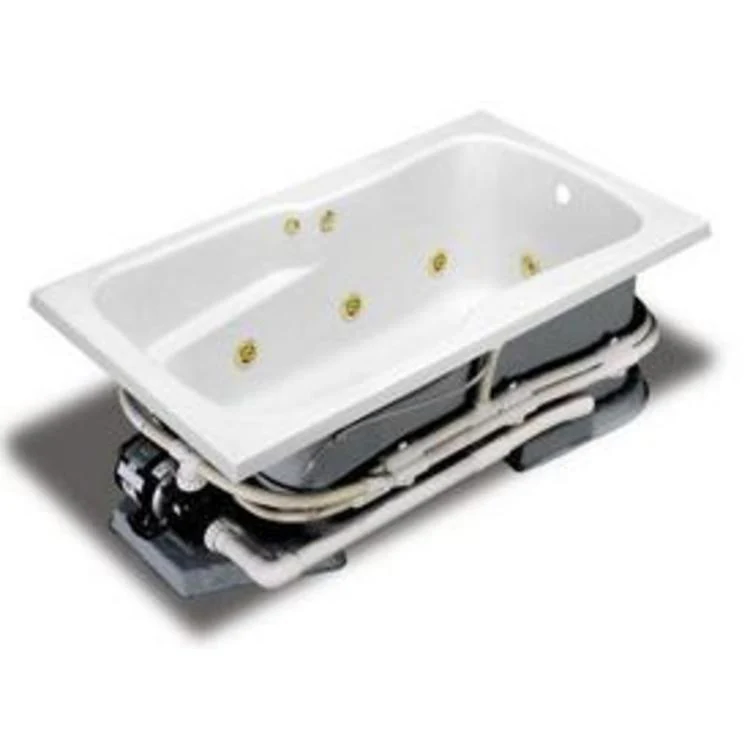 Whirlpool Tub 60 x 36 x 21-1/2 Inch Drop-In Homestead End Drain Outlet Biscuit Rectangle - Frankwebs