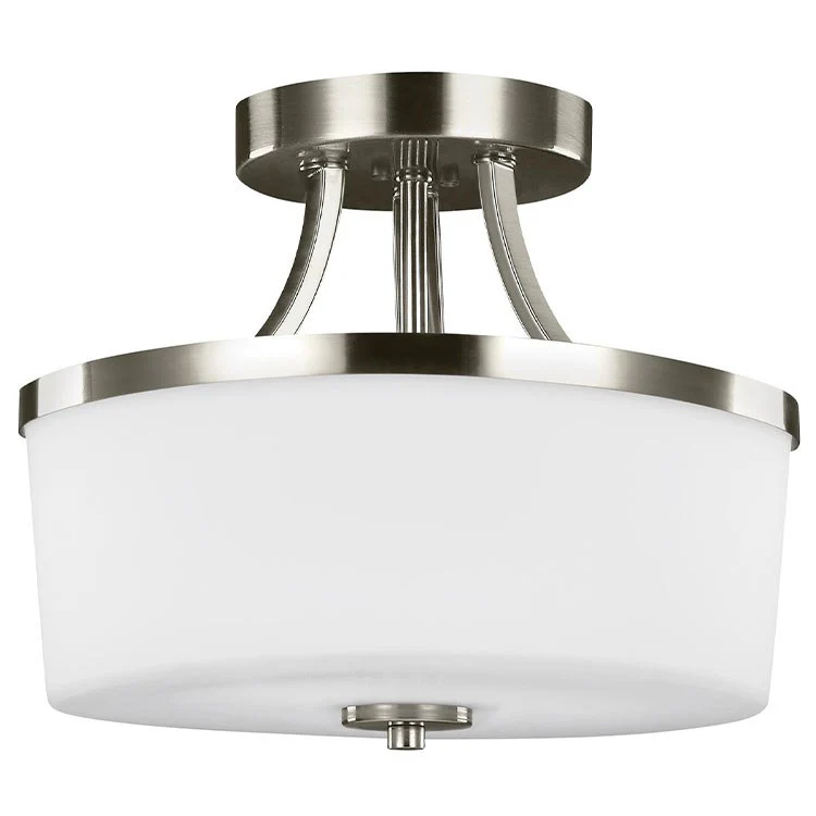 Hettinger Two-Light LED Convertible Semi-Flush Mount Ceiling Fixture/Pendant - Frankwebs