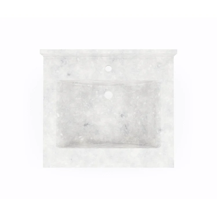 Vanity Top Contour Single Bowl 25 x 22 Inch ADA Ice Swanstone - Frankwebs