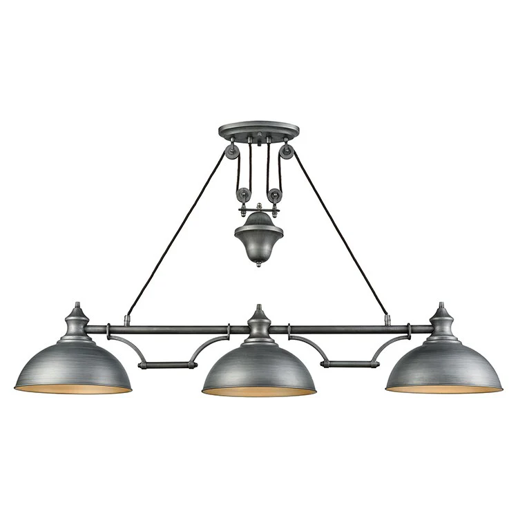 Farmhouse Three-Light Pulldown Island Chandelier Light - Frankwebs