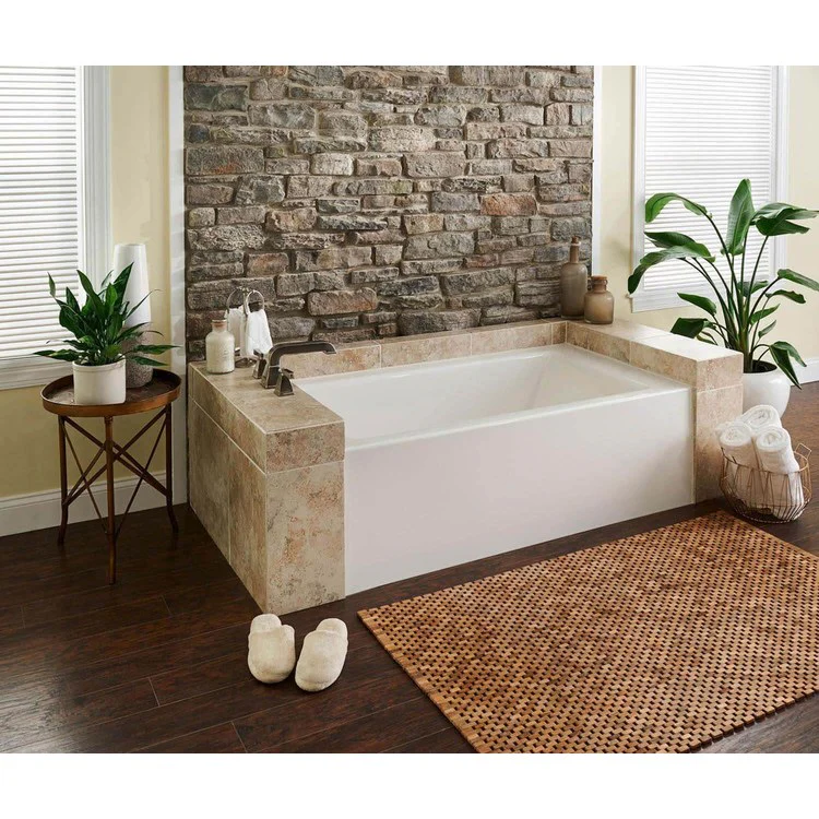Whirlpool Tub Alcove Right Drain White Rectangle 6 Jet 52 Gallons 60 x 32 x 18 Inch - Frankwebs