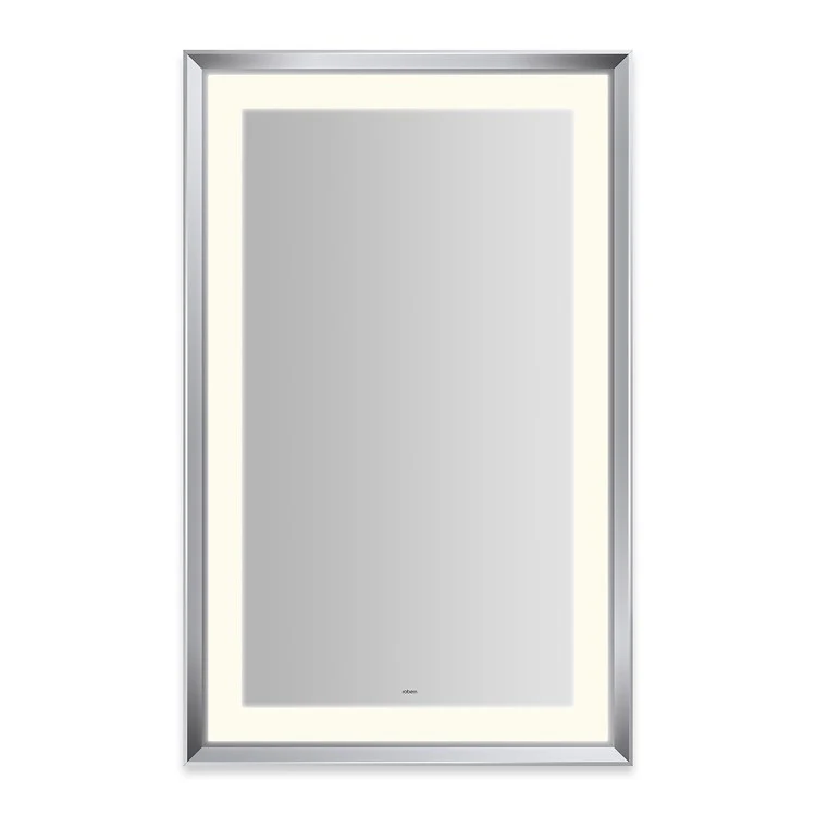 Wall Mirror Sculpt 27W x 43H Inch Matte Gold Chamfer Museum Frame Lighted Rectangular Polished - Frankwebs