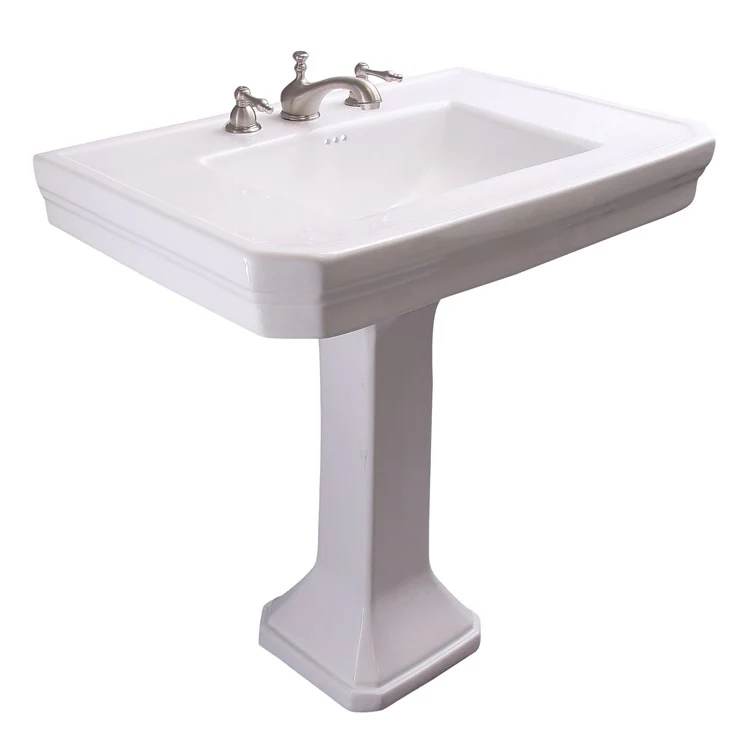 Pedestal Lavatory Corbin Widespread White Rectangular - Frankwebs