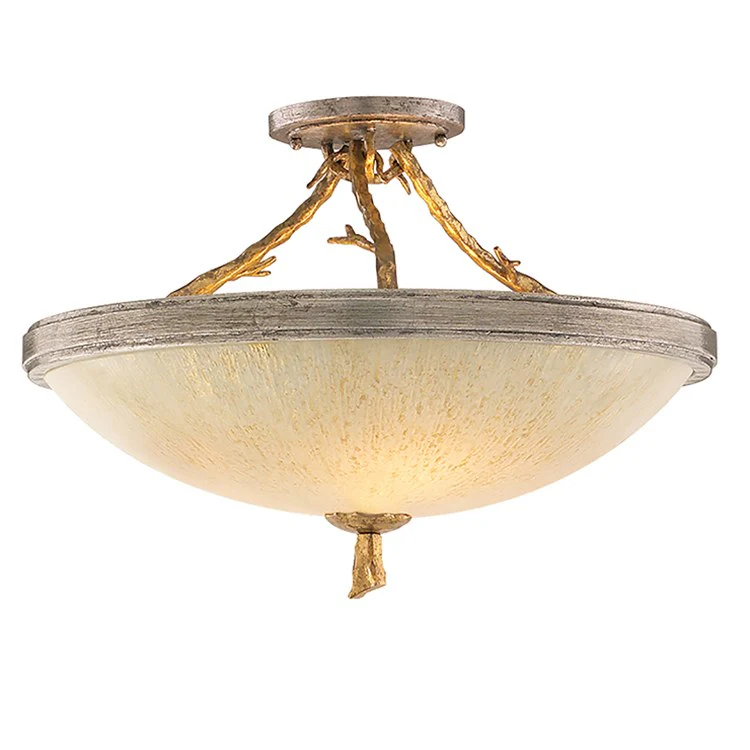 Parc Royale Three-Light Semi-Flush Mount Ceiling Fixture - Frankwebs