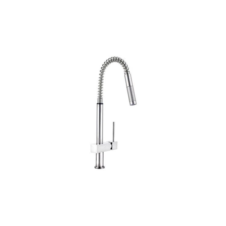 Kitchen Faucet Avado Deck Mount 1 Forward Only Lever ADA Brushed Nickel Semi-Pro 1 Hole Spout Height 21-1/8 Inch - Frankwebs